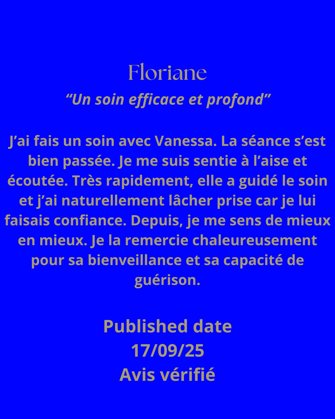 Témoignage soin Floriane